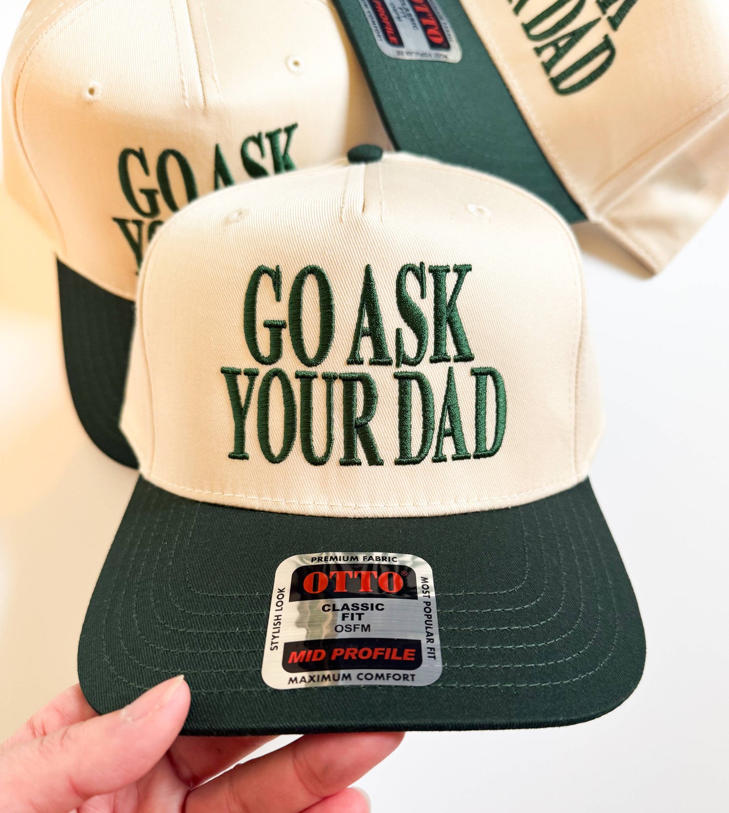 Go Ask Your Dad Women's Vintage Embroidered Hat