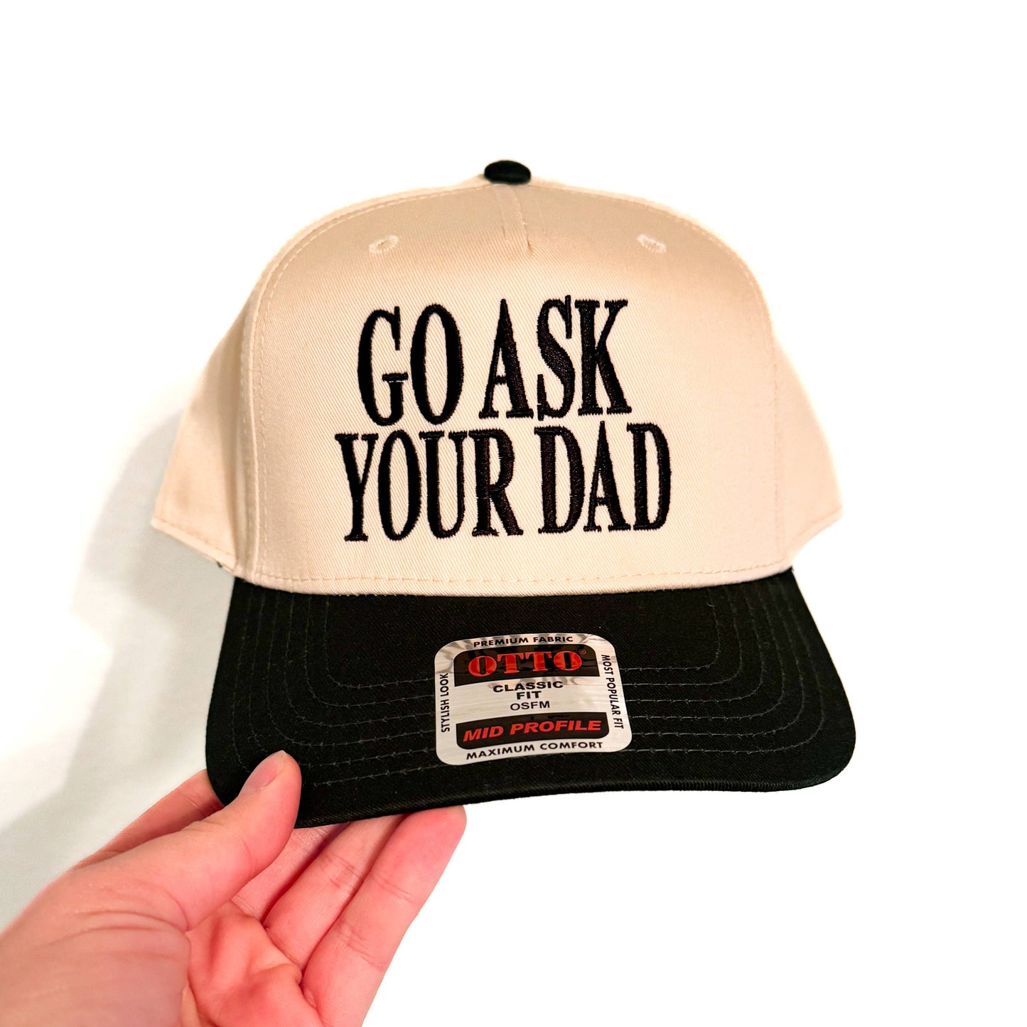 Go Ask Your Dad Women's Vintage Embroidered Hat