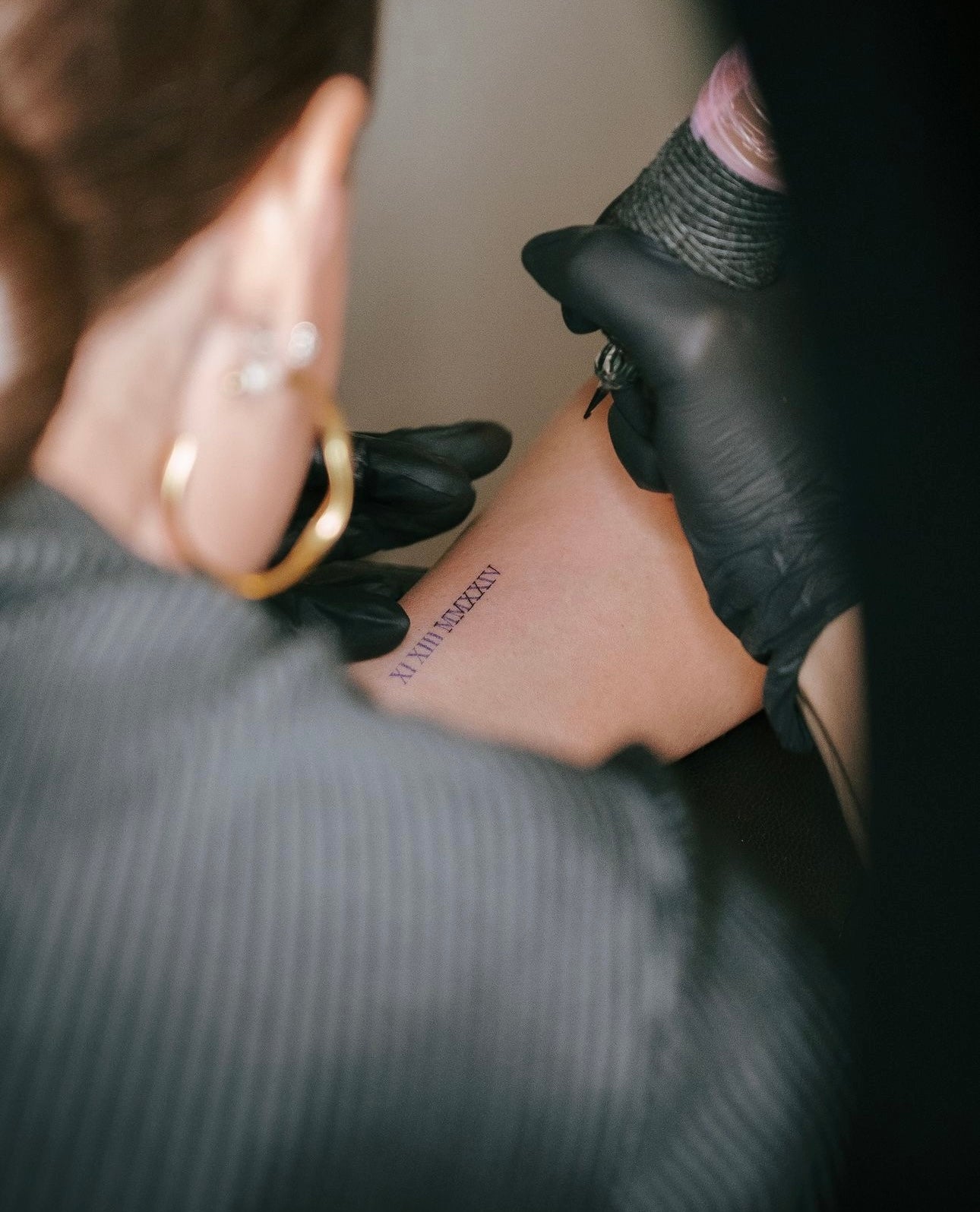 Fine line tattoo in Phoenix studio by Inked & Bound