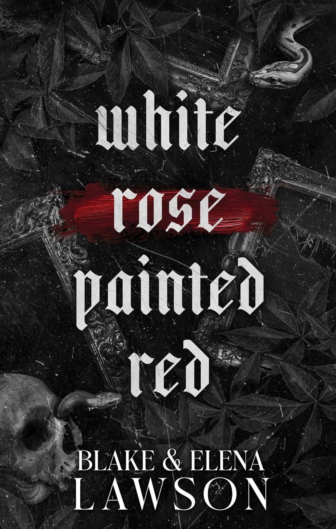White Rose Painted Red