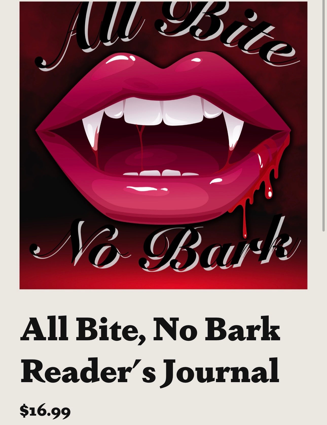 All Bite No Bark Book Journal