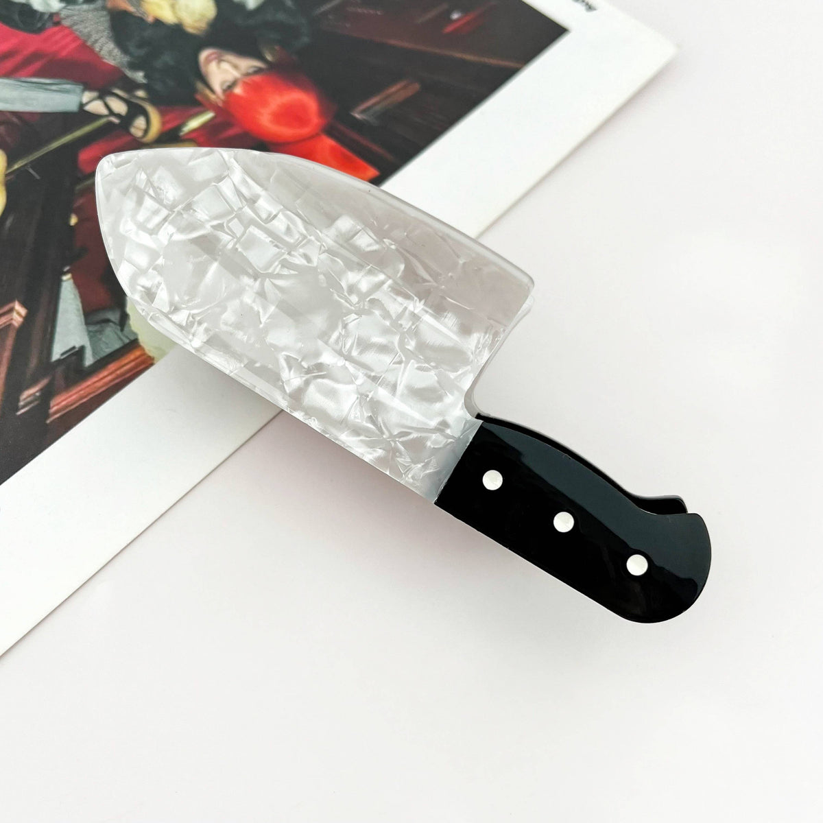 Novelty Imitation Knife Hair Claw, Halloween Party Clip