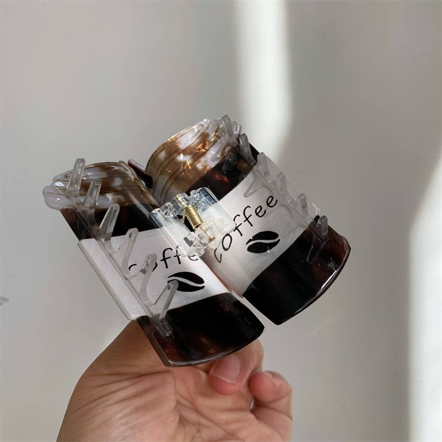 Coffee Cup Hair Claw - Novelty Iced Coffee Hair Accessories