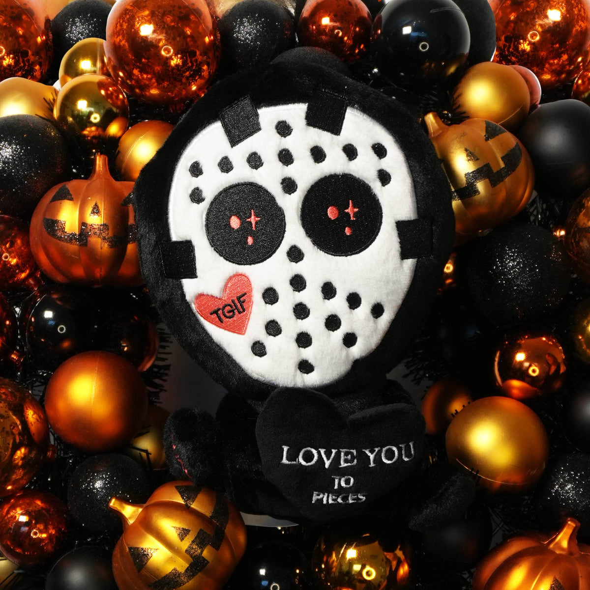 “Love You to Pieces” Hockey Killer Horror Plushies