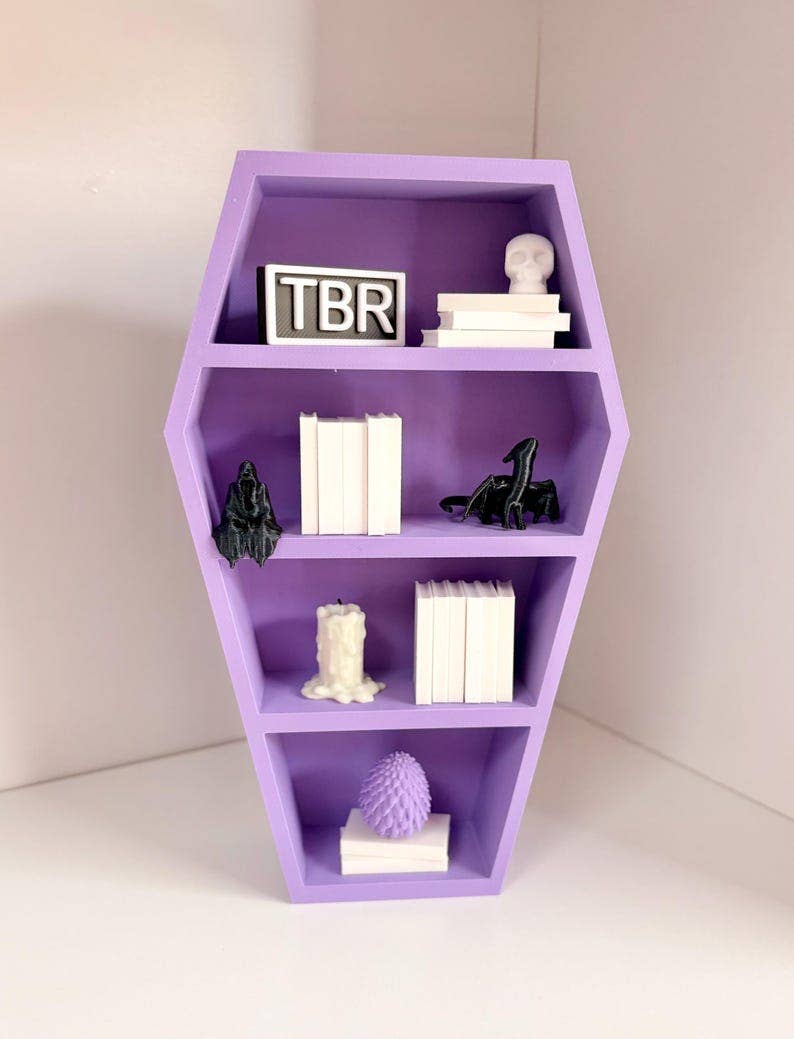 Coffin Mini Bookshelf | 3D Printed 