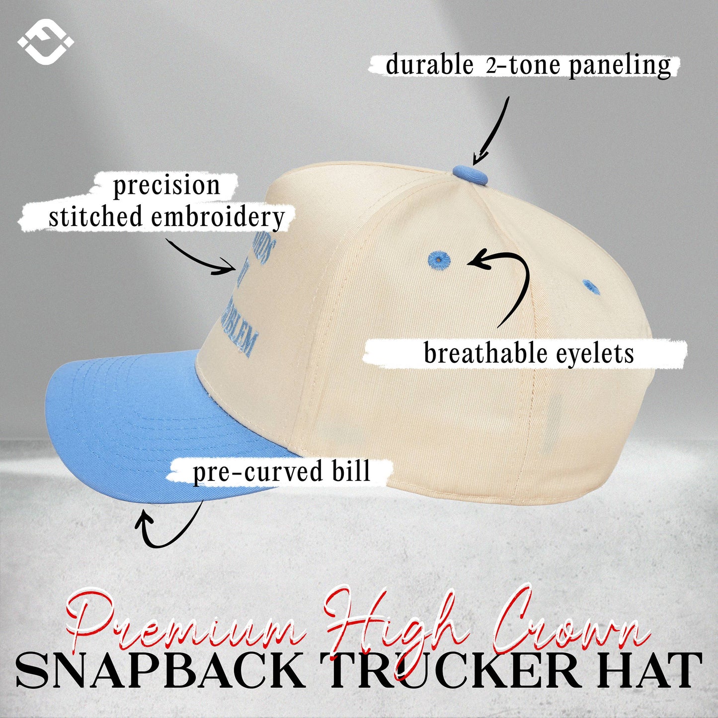 2 Tone Cap: Sounds Like My Husband's Problem Denim/Beige