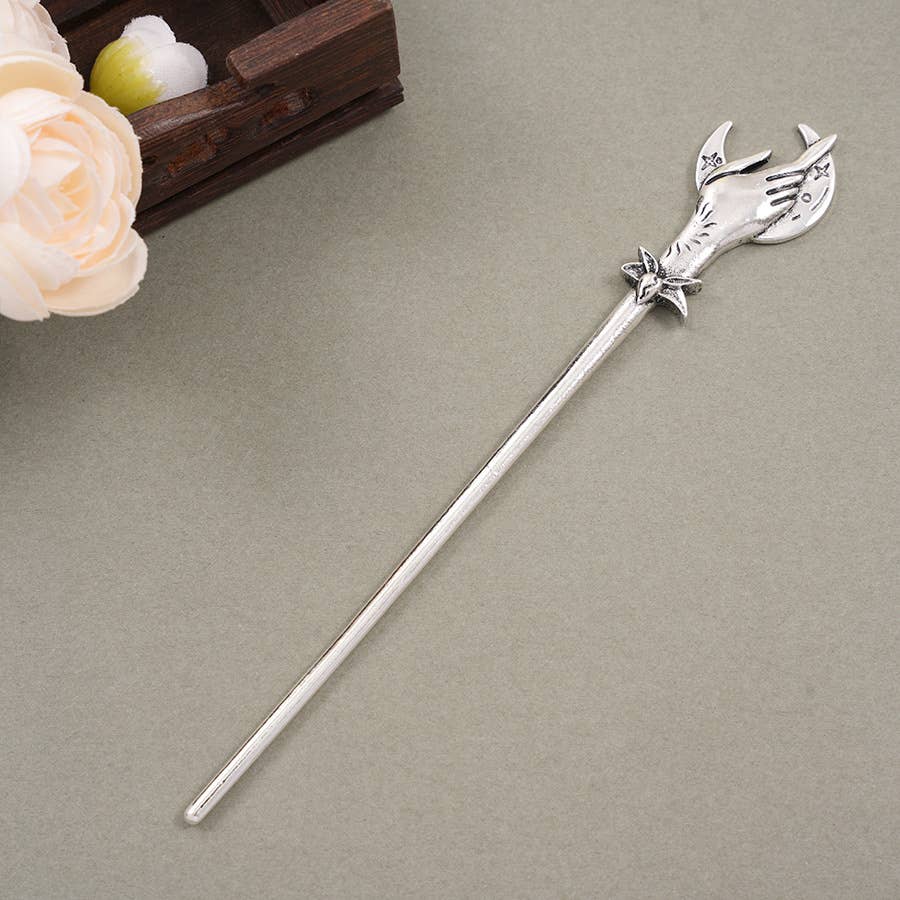 Retro Sickle Battle Axe Flying Dragon Hairpin