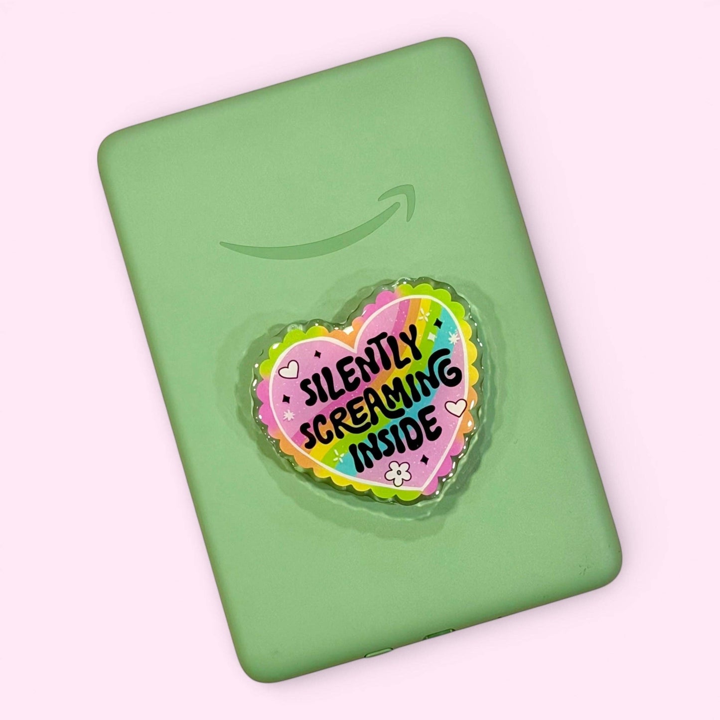 Silently Screaming Inside Kindle/Phone Grip