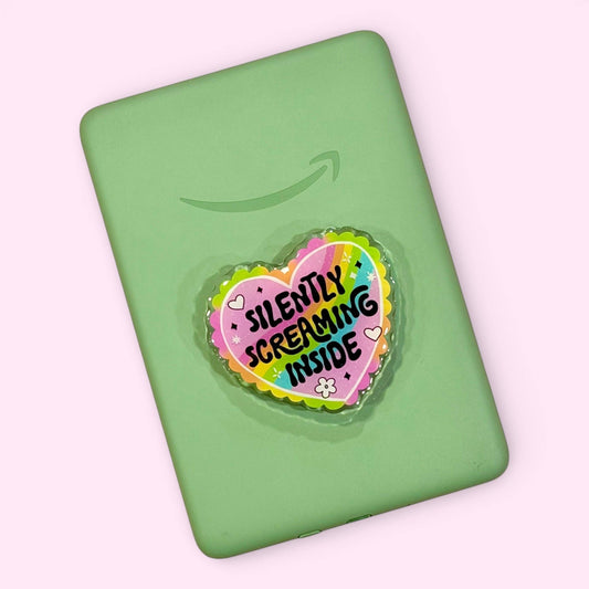 Silently Screaming Inside Kindle/Phone Grip