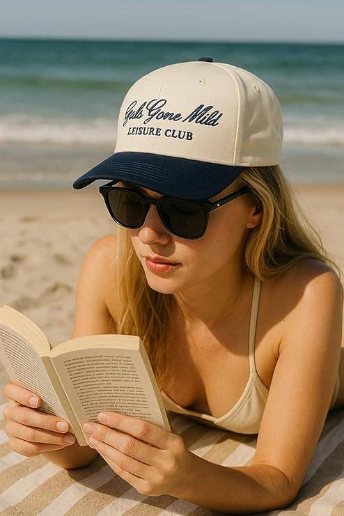 Two Tone Cap -  Girls Gone Mild Leisure Club - Navy/Beige