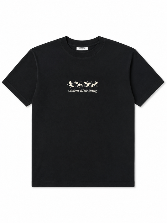 Violent little thing embroidered shirt