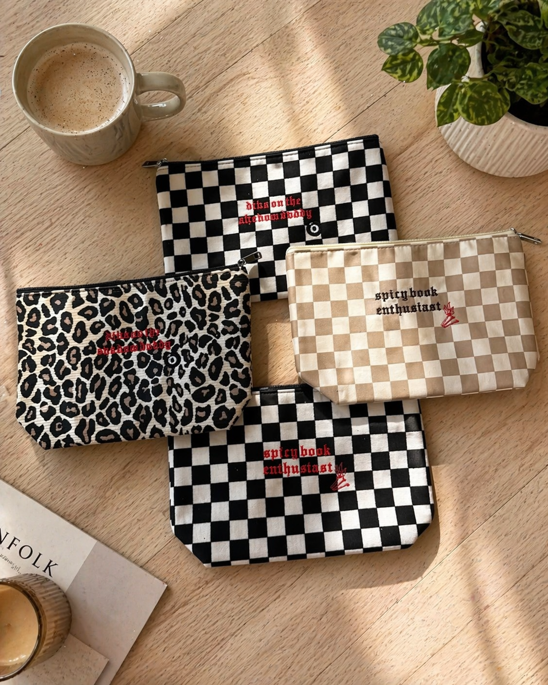 Checkered Makeup Bag | Dibs On Shadow Daddy