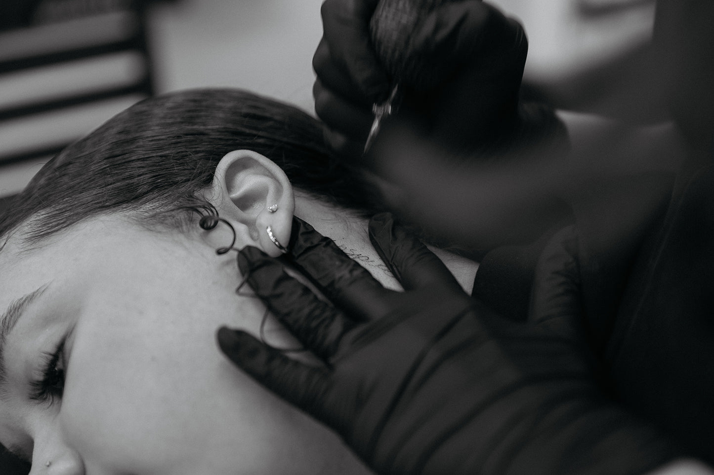 Fine line tattoo in Phoenix studio by Inked & Bound