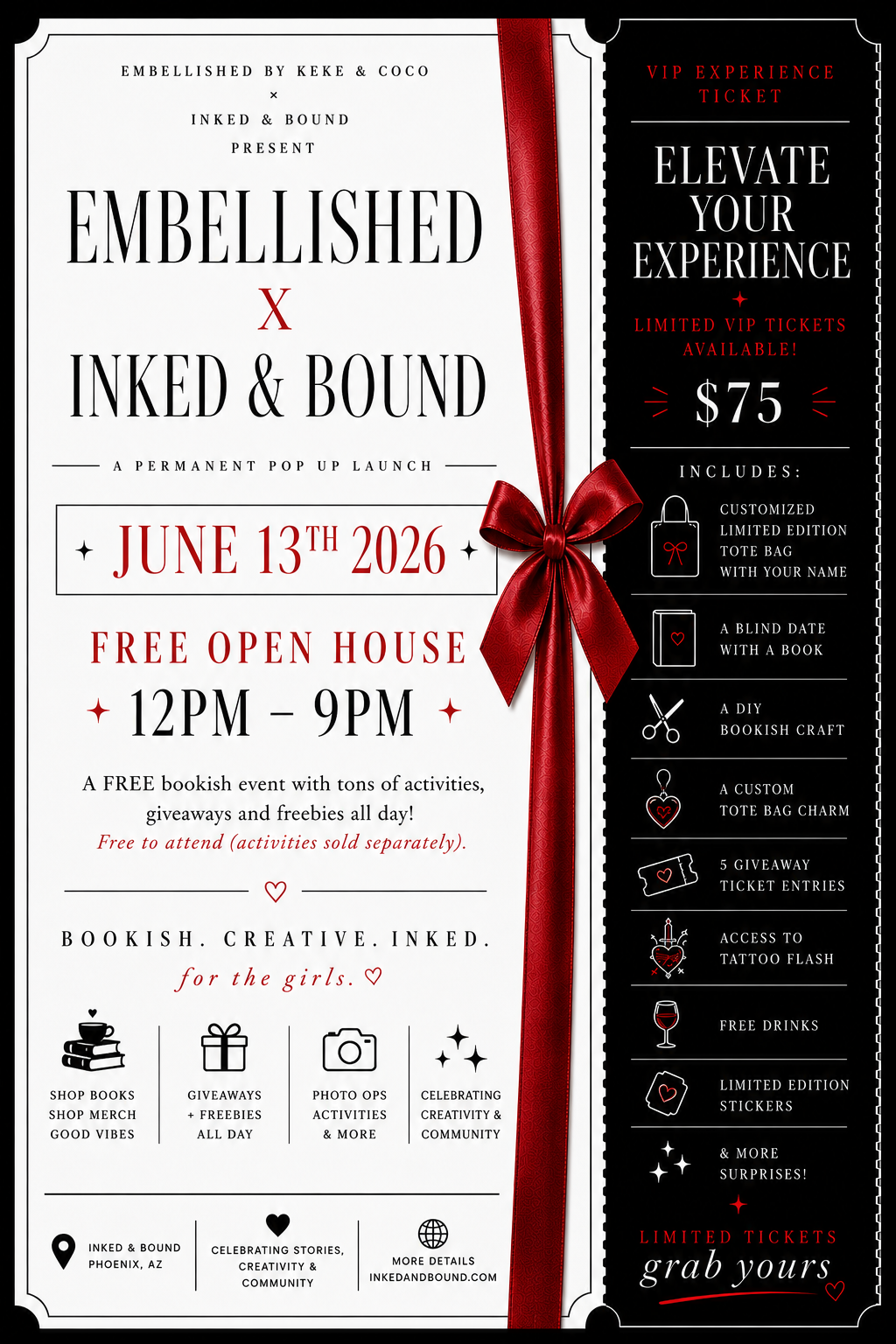 Inked & Bound X Embellished Event (VIP TOTE + GIFT BAG)