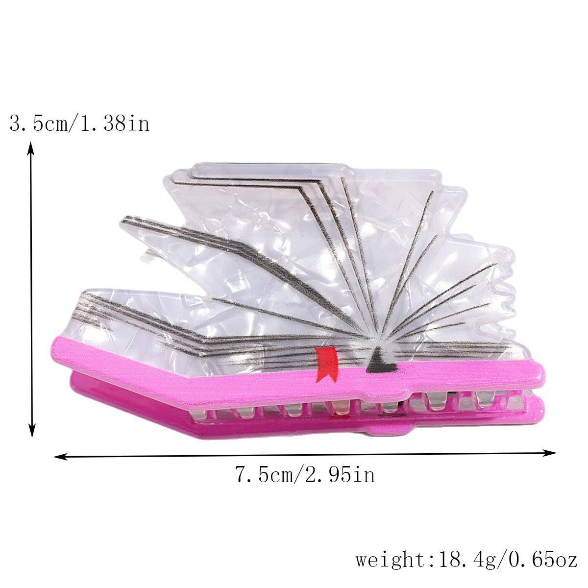 Creative Colorful 3D Book Shape Hair Claw Clip