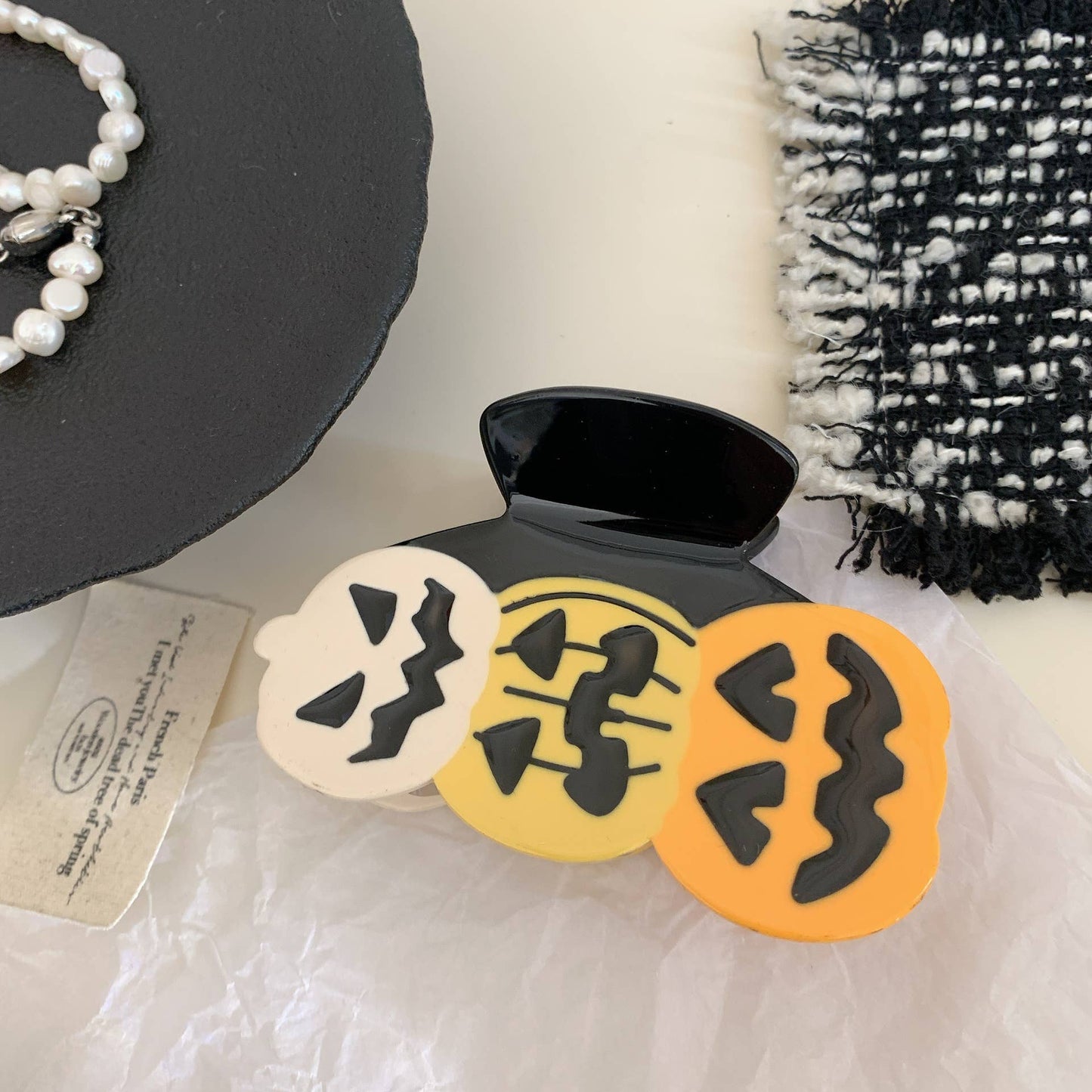 Festive Halloween Hair Claw,  Ghost & Pumpkin Hair Clips