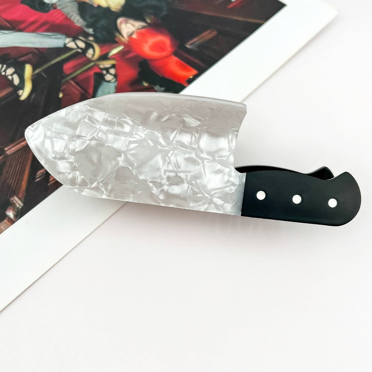 Novelty Imitation Knife Hair Claw, Halloween Party Clip