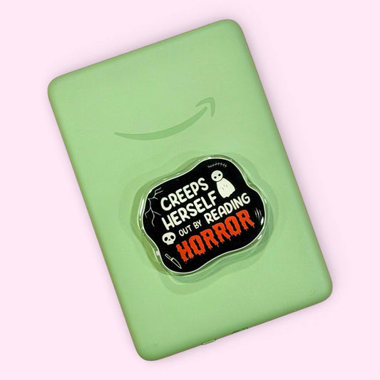 Creeps Herself Out Reading Horror Kindle/Phone Grip