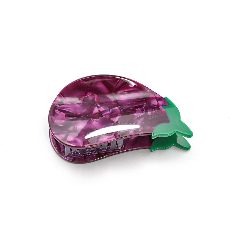 Eggplant Hair Claw -Vegetable Designs