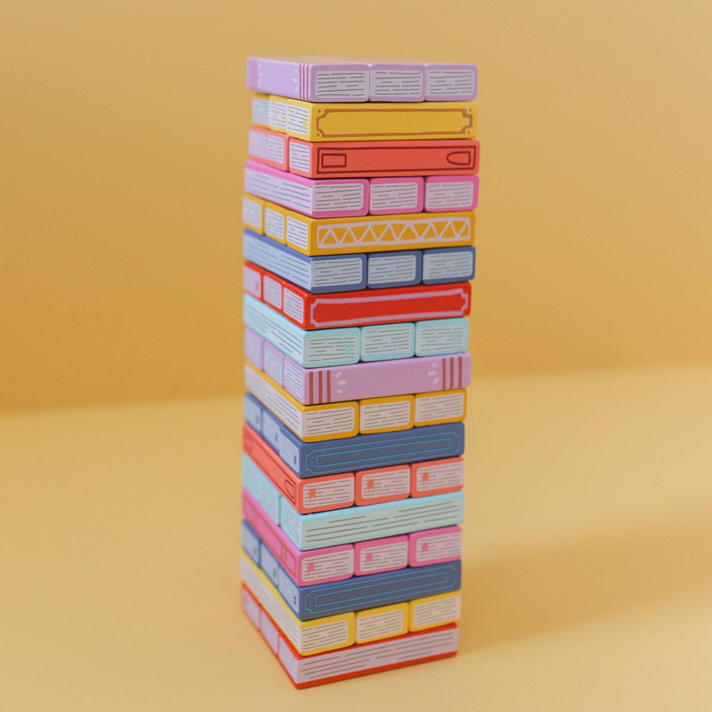Tumbling Book Stack - Wooden Block Stacking & Balance Game